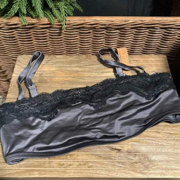 SKIMS Black Satin Bikini Set - Picture 7 of 12